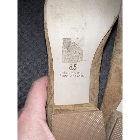 JEFFREY CAMPBELL Low Block Heel Suede Leather Round Toe Shoe Pumps Sz 8.5 - Picture 11 of 12
